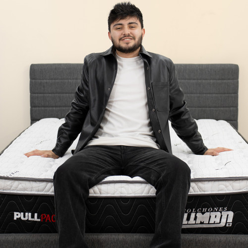 Colchón Pullpack Euro U + Base Cama + Almohada