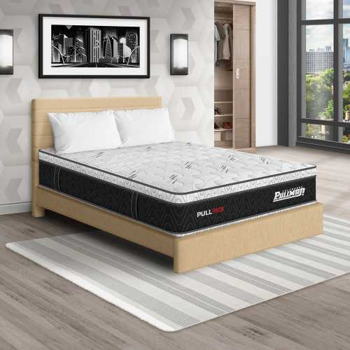 Colchón Pullpack Euro + Cama Leo + Almohada