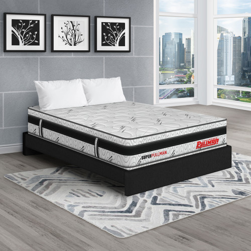 Colchón Superpullman Euro + Base Cama + Almohada