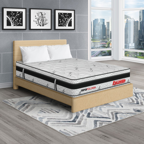 Colchón Superpullman Euro + Cama Tapizada + Almohada