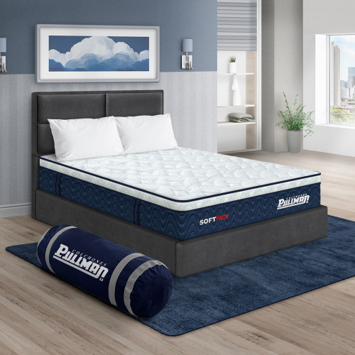 Colchón Softpack + Cama Firenze + Almohada