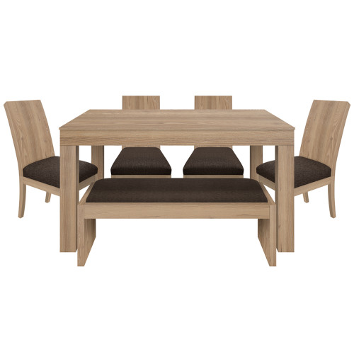 Juego de Comedor 4P (140) Italia Danny 2 Sillas 1 Banca