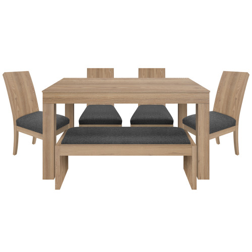 Juego de Comedor 4P (140) Italia Danny 2 Sillas 1 Banca