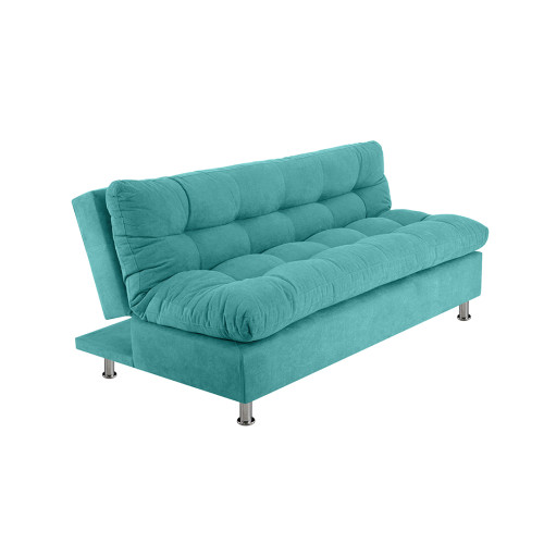 Combo Sofá Cama Comfort + Poltrona Mónaco + Mesa de Centro Italia + Tapete Deco Mediano