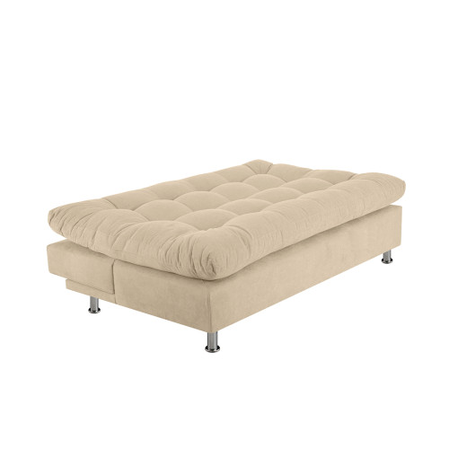 Combo Sofá Cama Comfort + Poltrona Mónaco + Mesa de Centro Italia + Tapete Deco Mediano