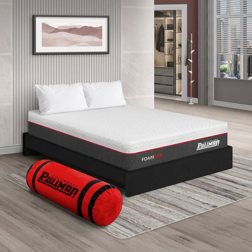 Colchón Foampack + Base Cama + Almohada