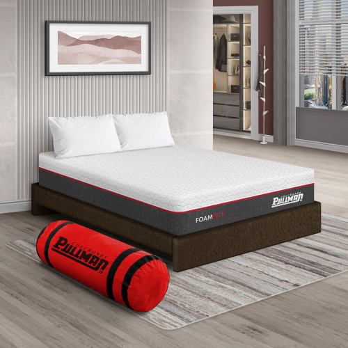 Colchón Foampack + Base Cama + Almohada